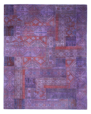 Patchwork-tæppe - 299 x 239 cm - lilla