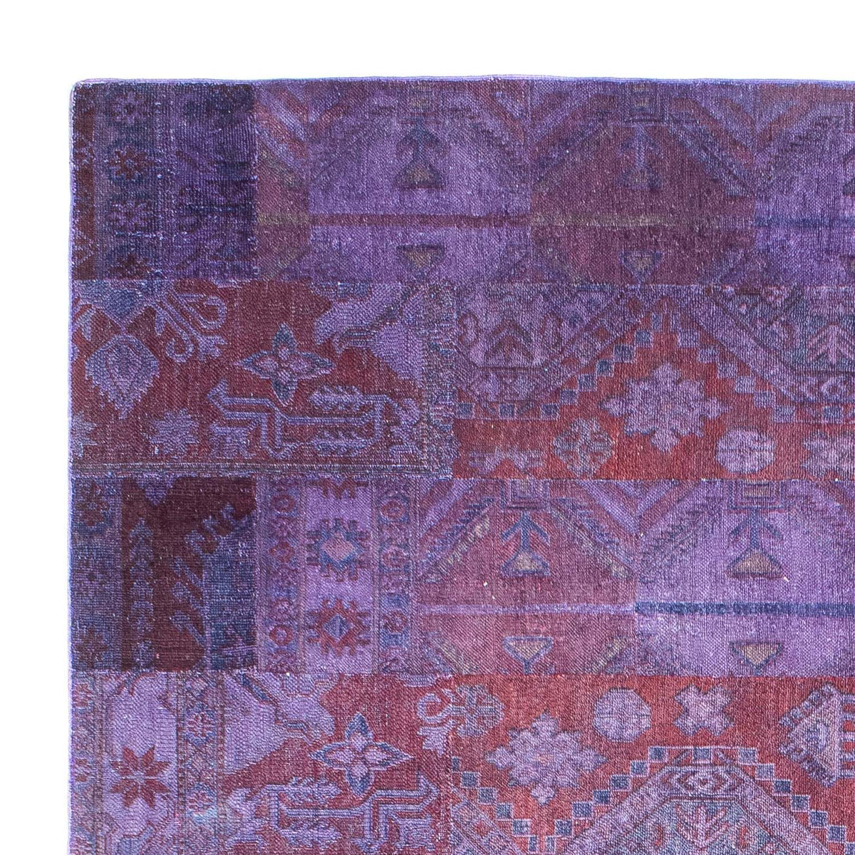 Patchwork-tæppe - 299 x 239 cm - lilla