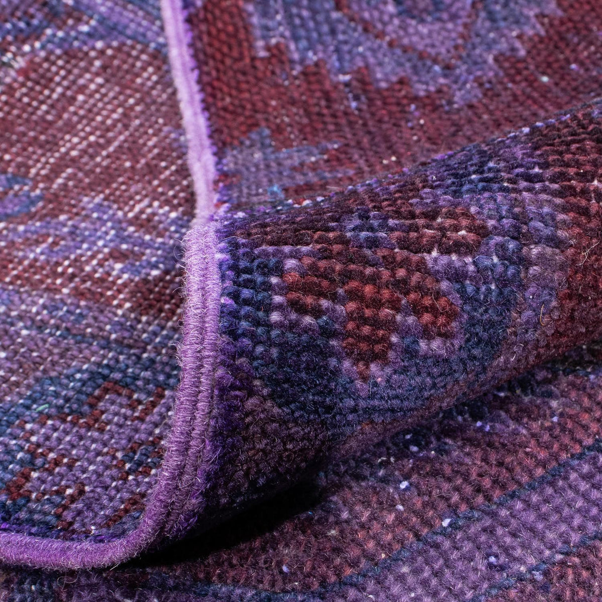 Patchwork-tæppe - 299 x 239 cm - lilla