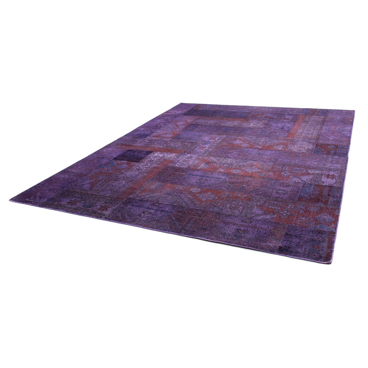 Patchwork-tæppe - 299 x 239 cm - lilla