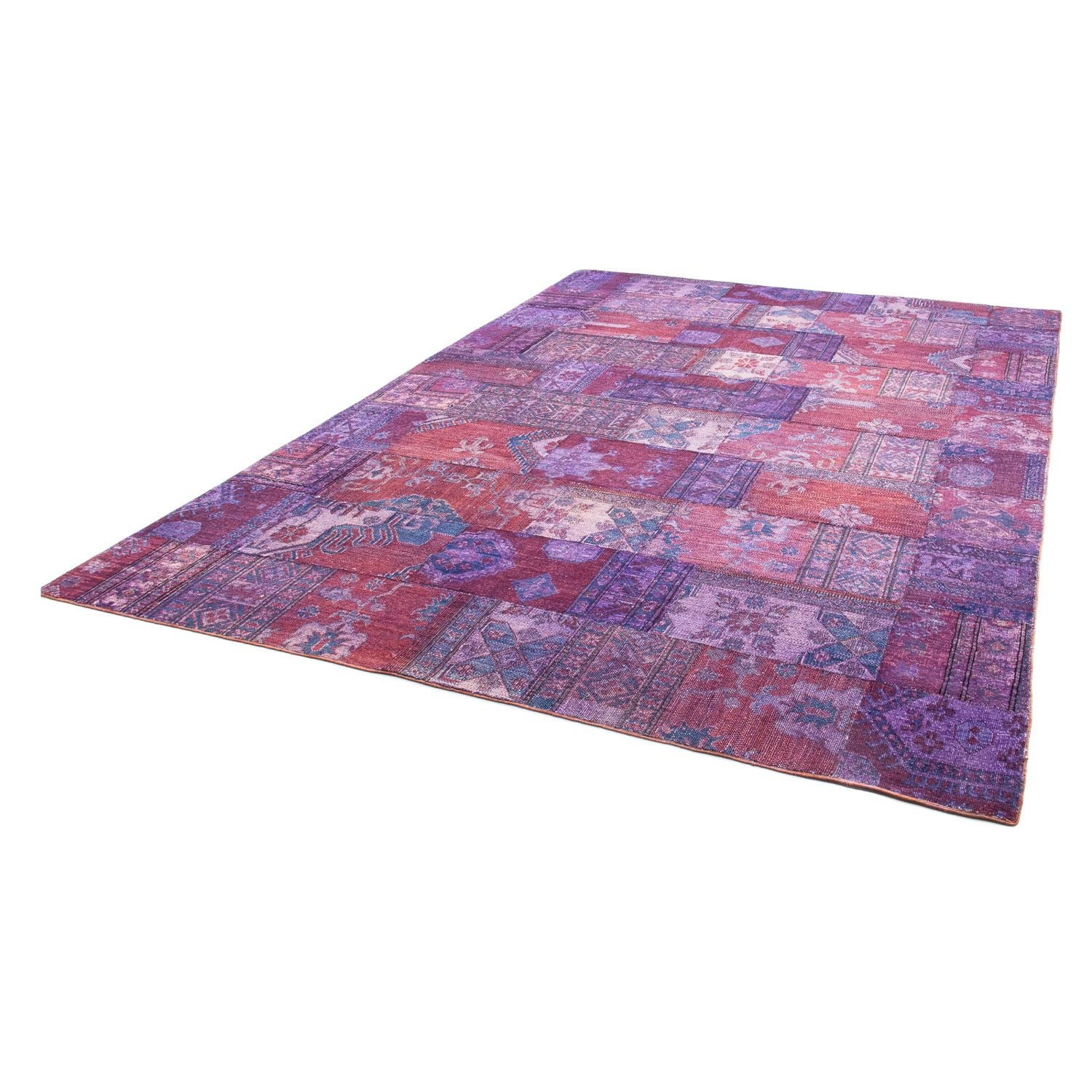 Patchwork-tæppe - 291 x 210 cm - flerfarvet