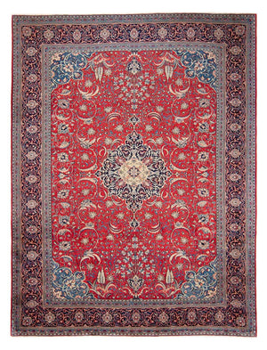 Patchwork-tæppe - 355 x 270 cm - lysrød