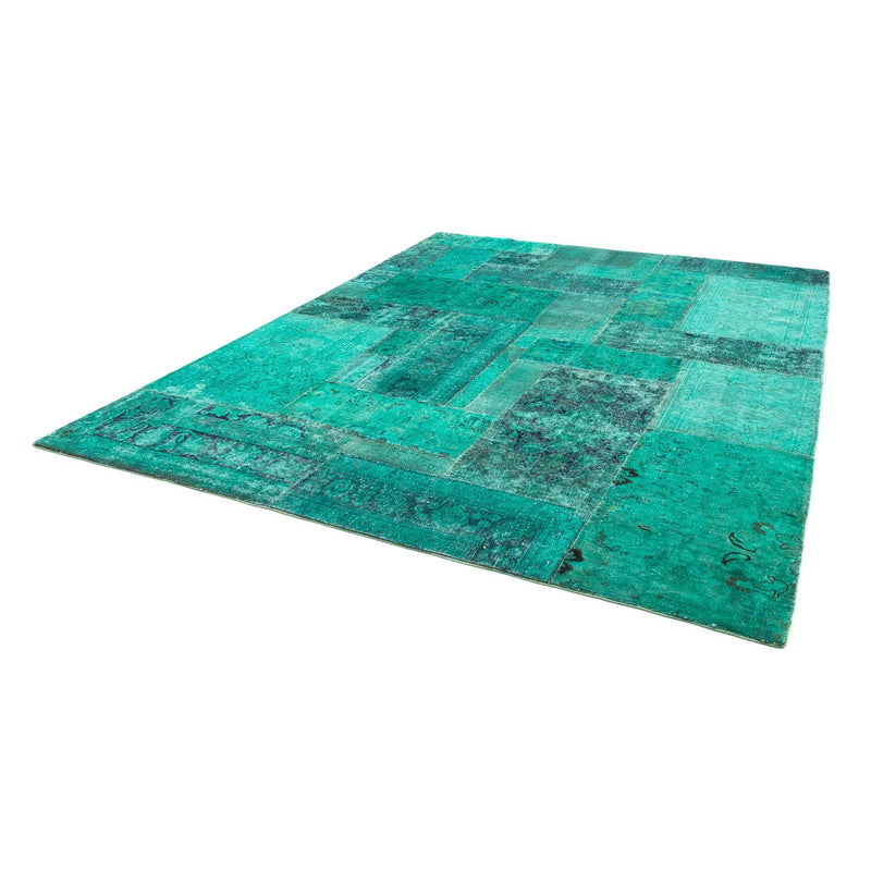 Patchwork-tæppe - 297 x 231 cm - turkis