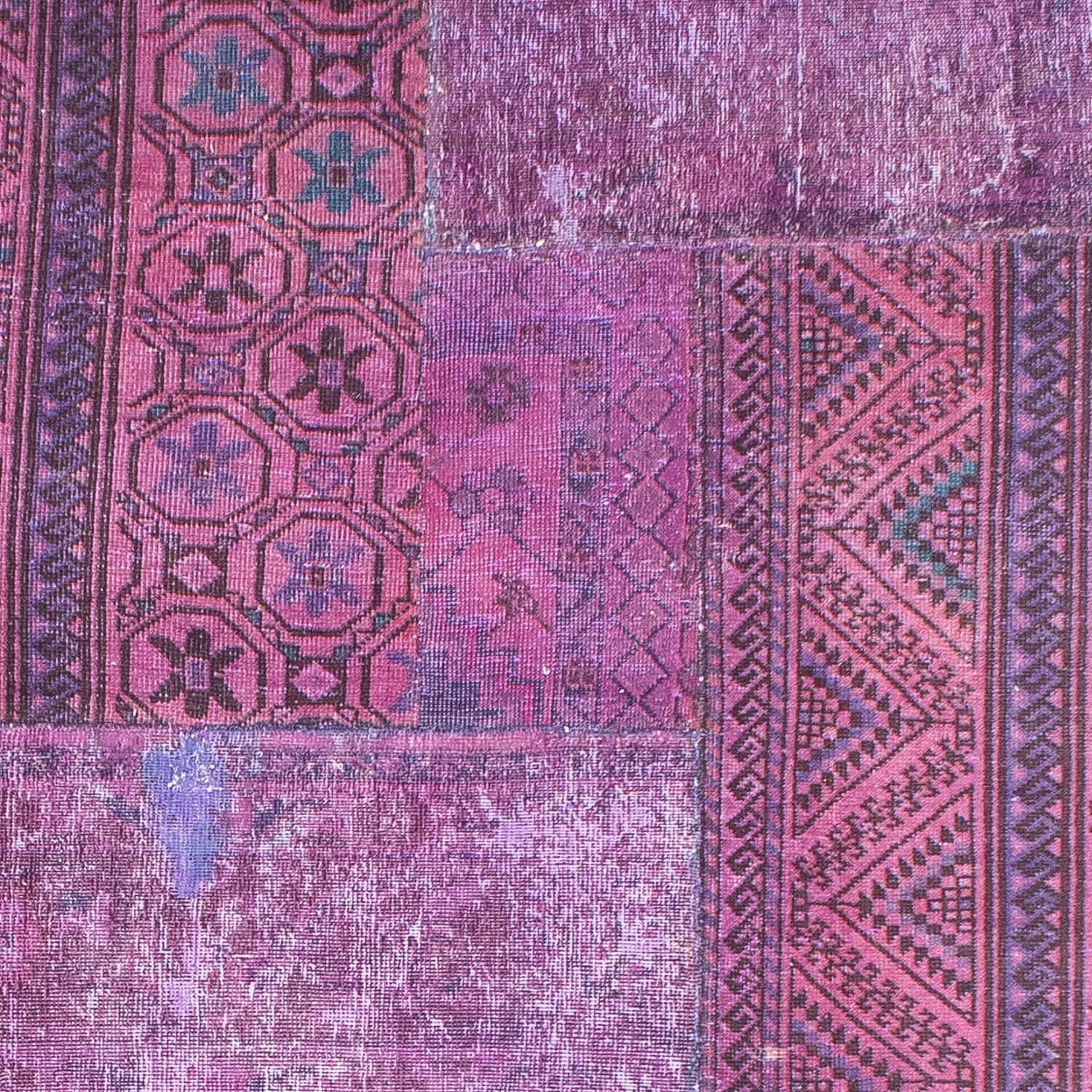 Patchwork-tæppe - 307 x 240 cm - flerfarvet
