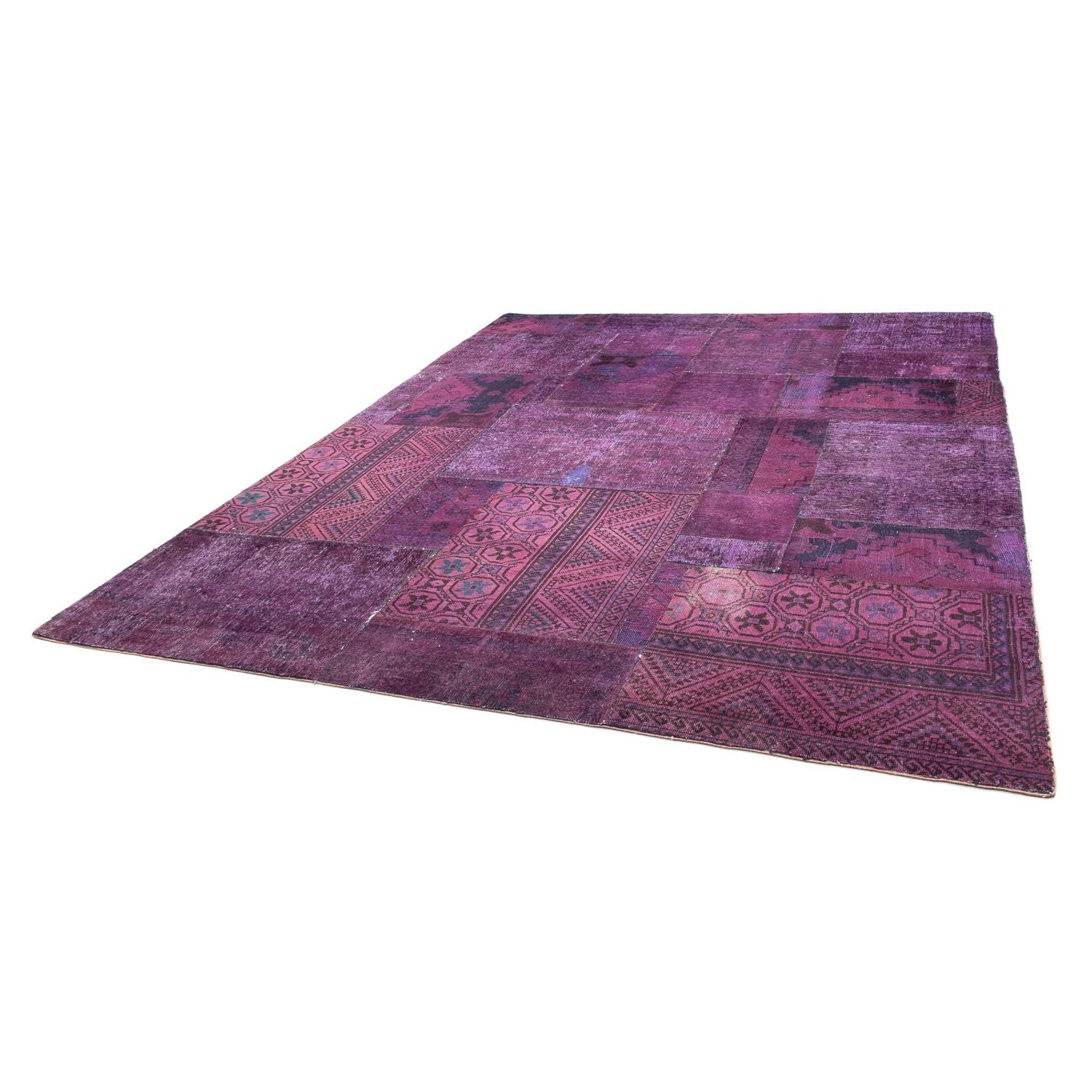 Patchwork-tæppe - 307 x 240 cm - flerfarvet
