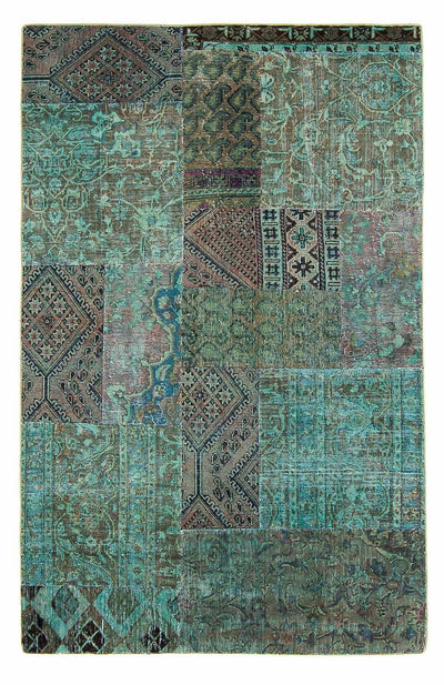 Patchwork-tæppe 150x234cm - Uldtæppe