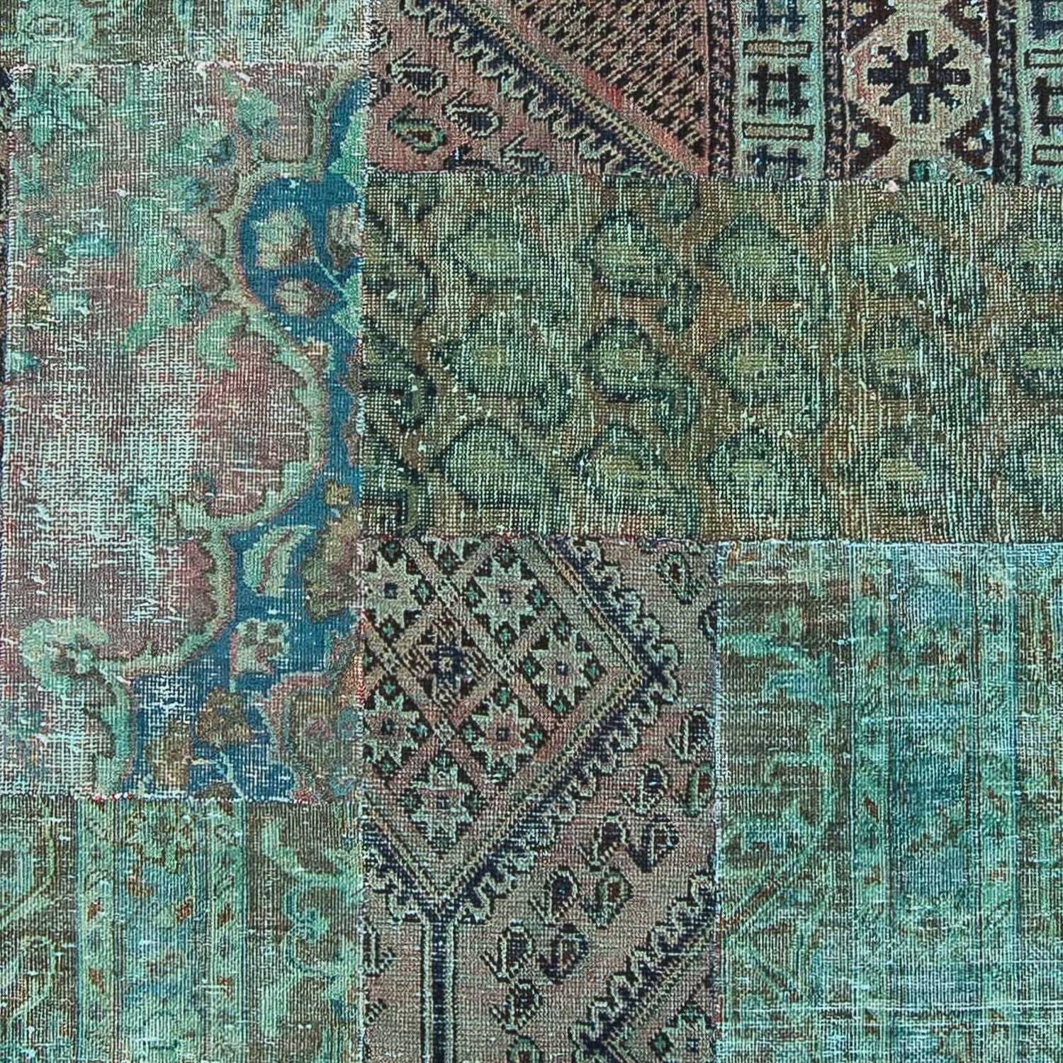 Patchwork-tæppe - 234 x 150 cm - flerfarvet
