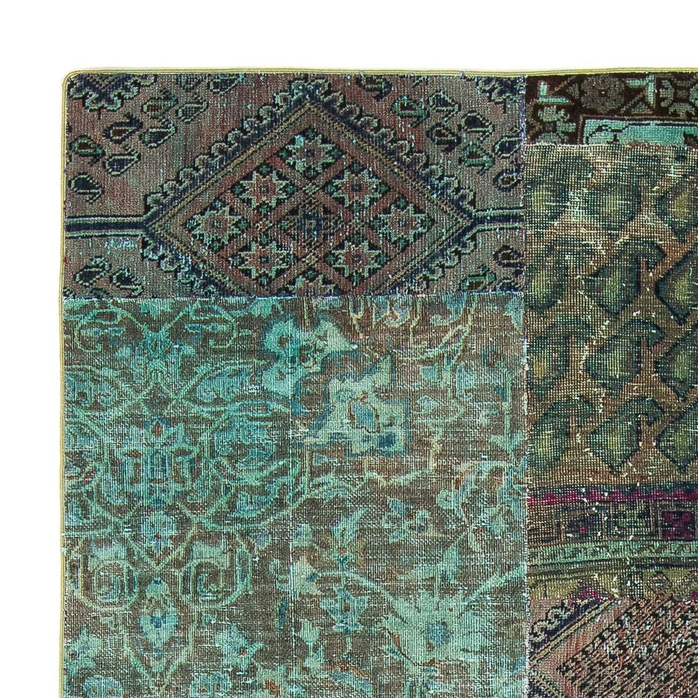 Patchwork-tæppe 234x150cm - Uldtæppe