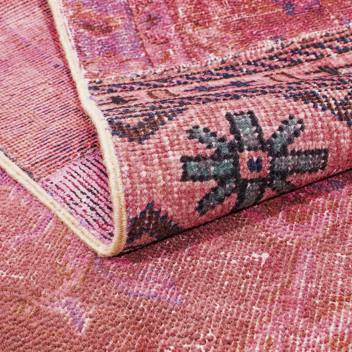 Patchwork-tæppe - 241 x 151 cm - flerfarvet