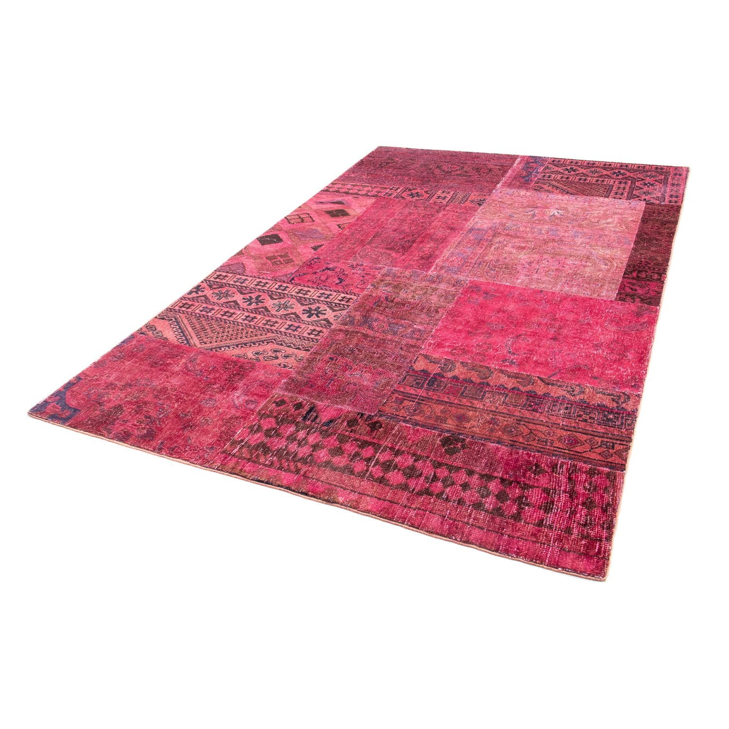 Patchwork-tæppe - 237 x 151 cm - flerfarvet