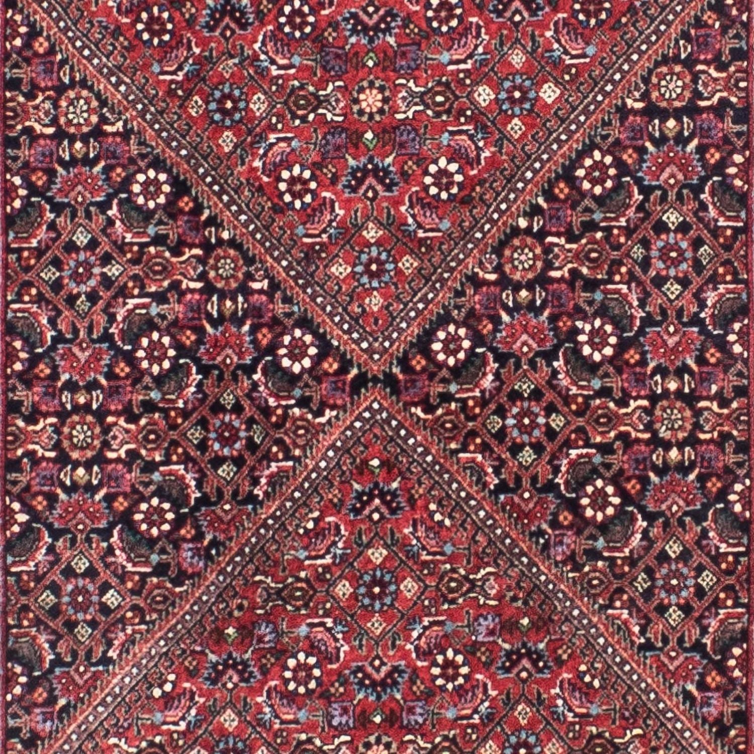 Løber Persisk tæppe - Bijar - 308 x 78 cm - lysrød