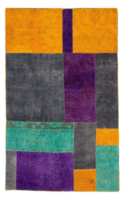 Patchwork-tæppe 146x237cm - Uldtæppe