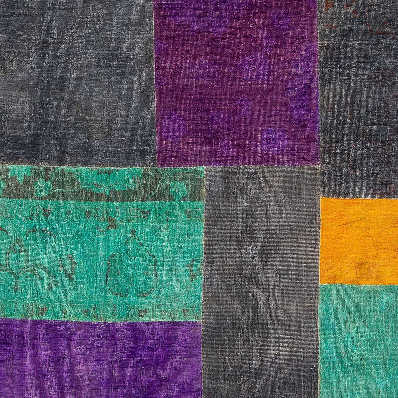 Patchwork-tæppe - 237 x 146 cm - flerfarvet