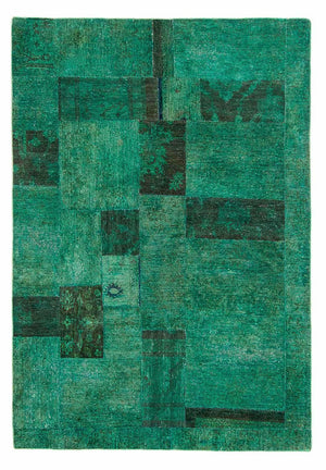 Patchwork-tæppe - 237 x 156 cm - grøn