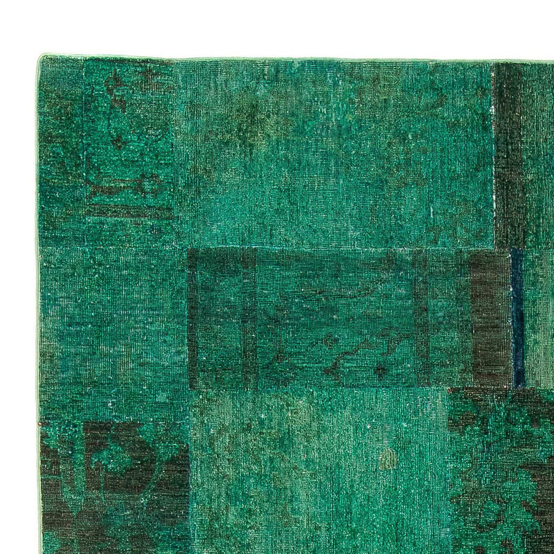 Patchwork-tæppe - 237 x 156 cm - grøn