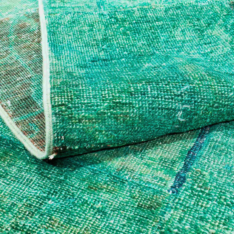 Patchwork-tæppe - 237 x 156 cm - grøn