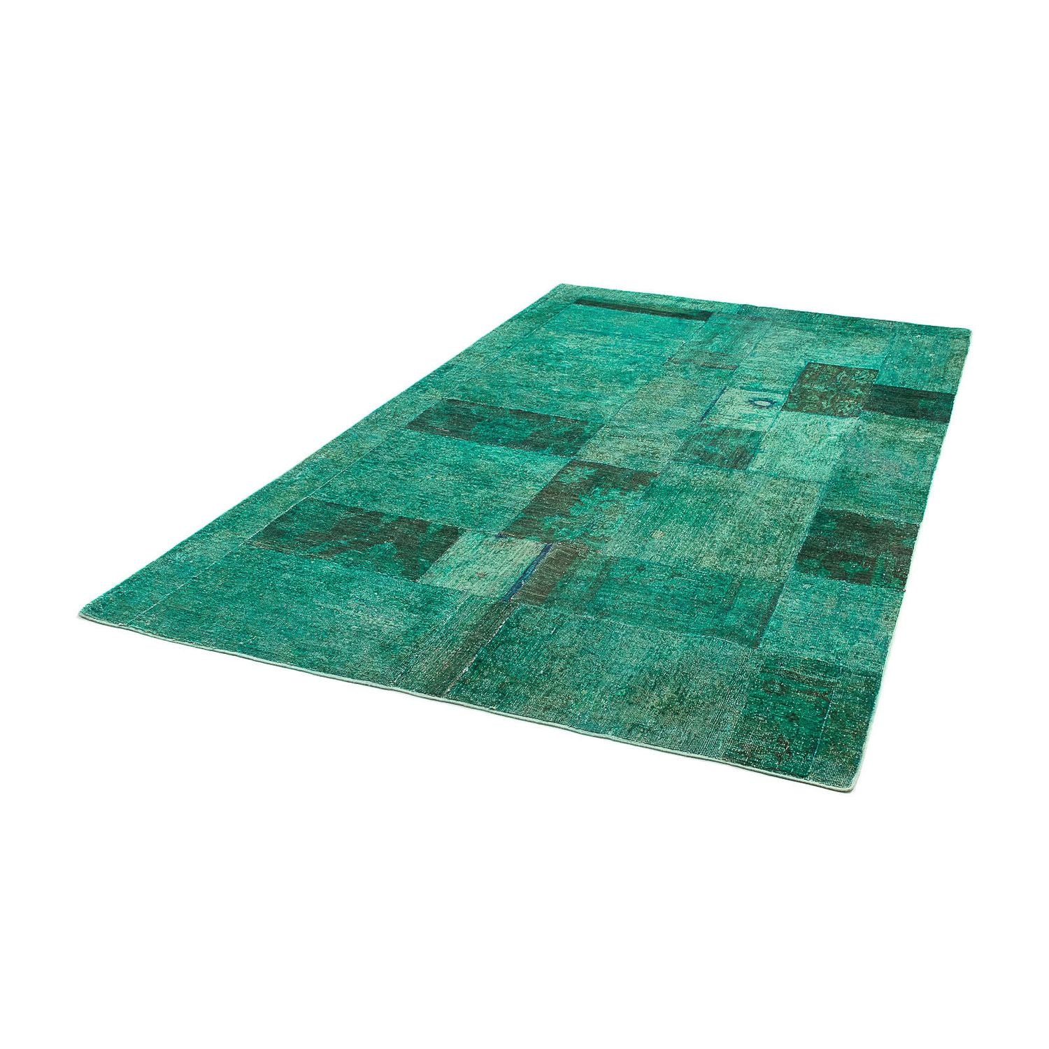 Patchwork-tæppe - 237 x 156 cm - grøn