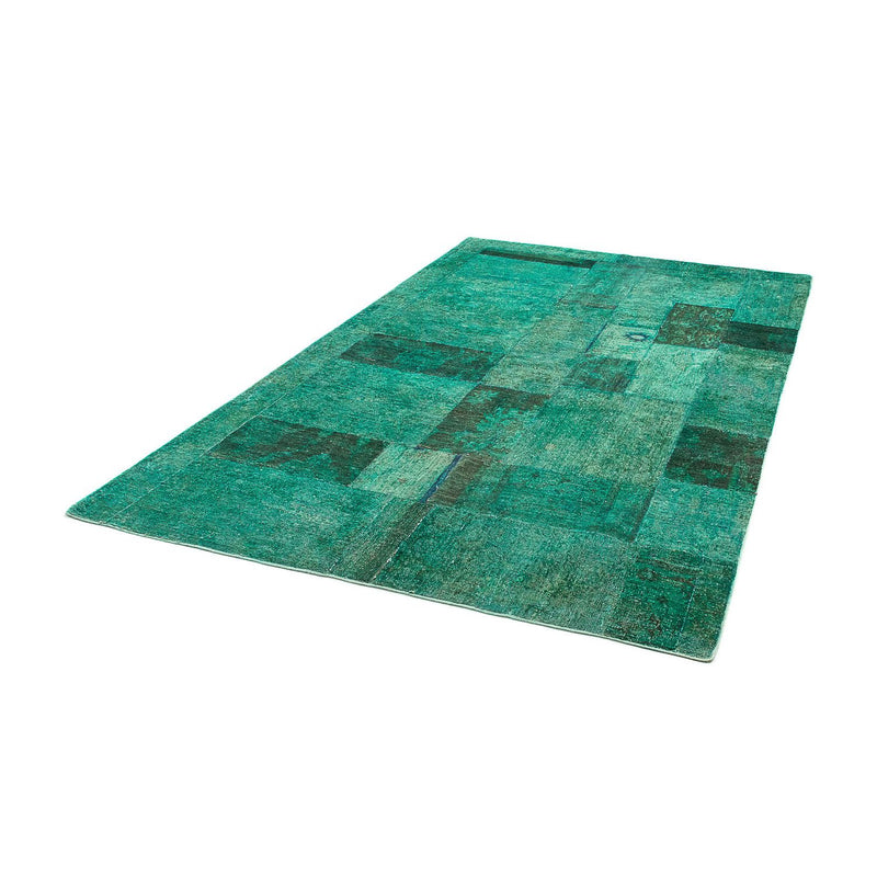 Patchwork-tæppe - 237 x 156 cm - grøn