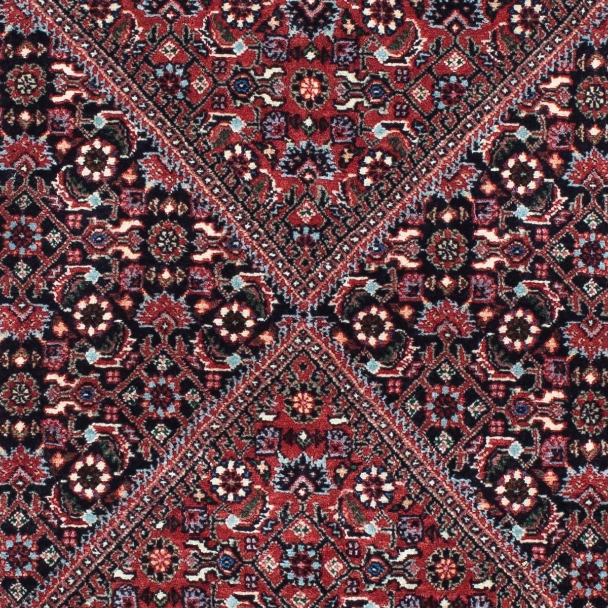 Løber Persisk tæppe - Bijar - 200 x 75 cm - lysrød