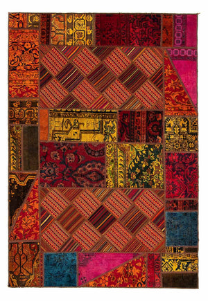 Patchwork-tæppe - 234 x 169 cm - flerfarvet