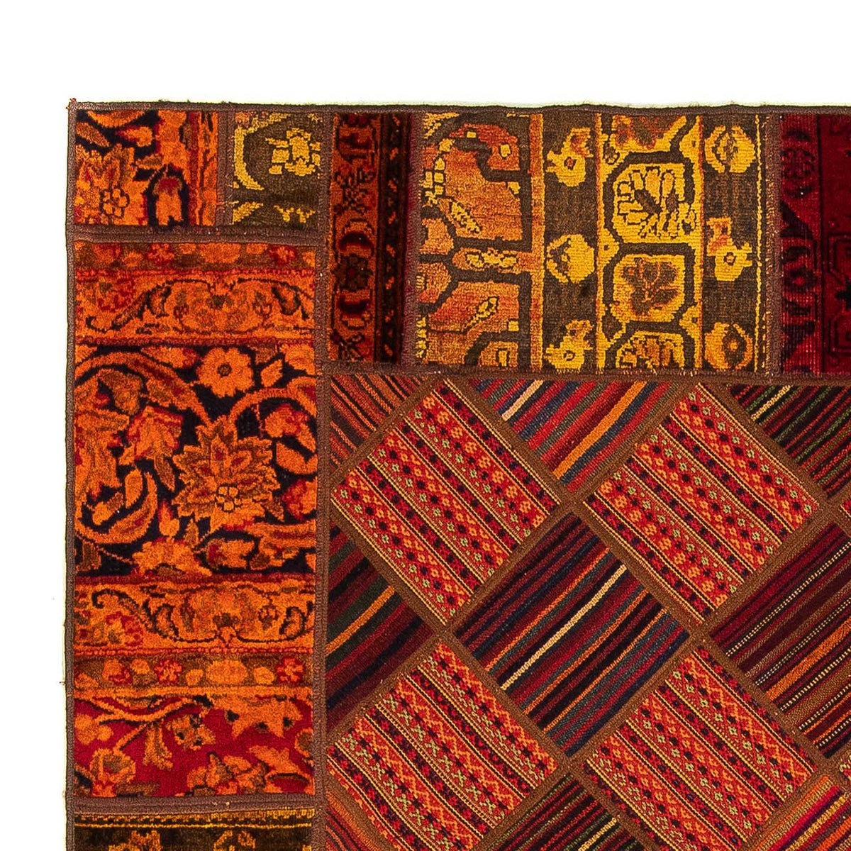 Patchwork-tæppe - 234 x 169 cm - flerfarvet