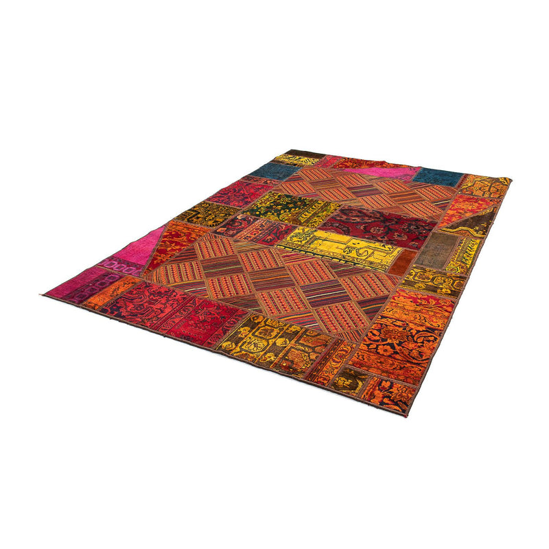 Patchwork-tæppe - 234 x 169 cm - flerfarvet