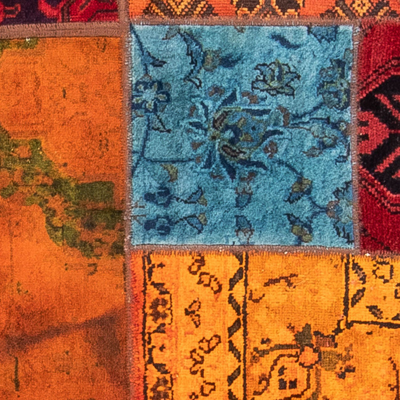 Patchwork-tæppe - 221 x 161 cm - flerfarvet