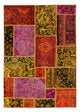 Patchwork-tæppe 198x137cm - Perserteppich Wollteppich