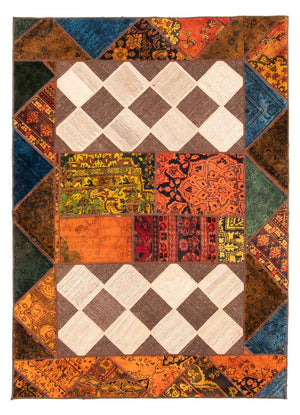 Patchwork-tæppe - 229 x 163 cm - flerfarvet
