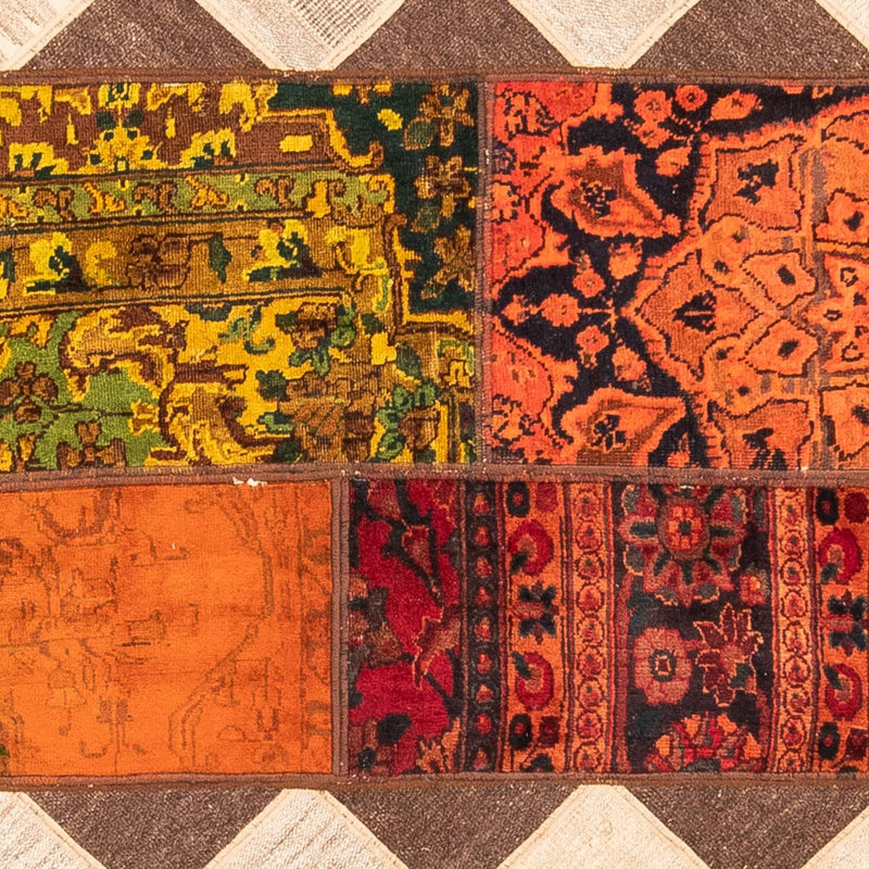 Patchwork-tæppe - 229 x 163 cm - flerfarvet