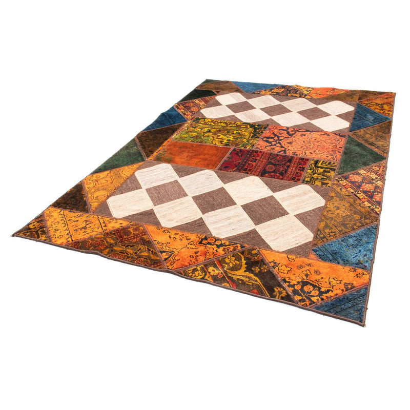 Patchwork-tæppe - 229 x 163 cm - flerfarvet