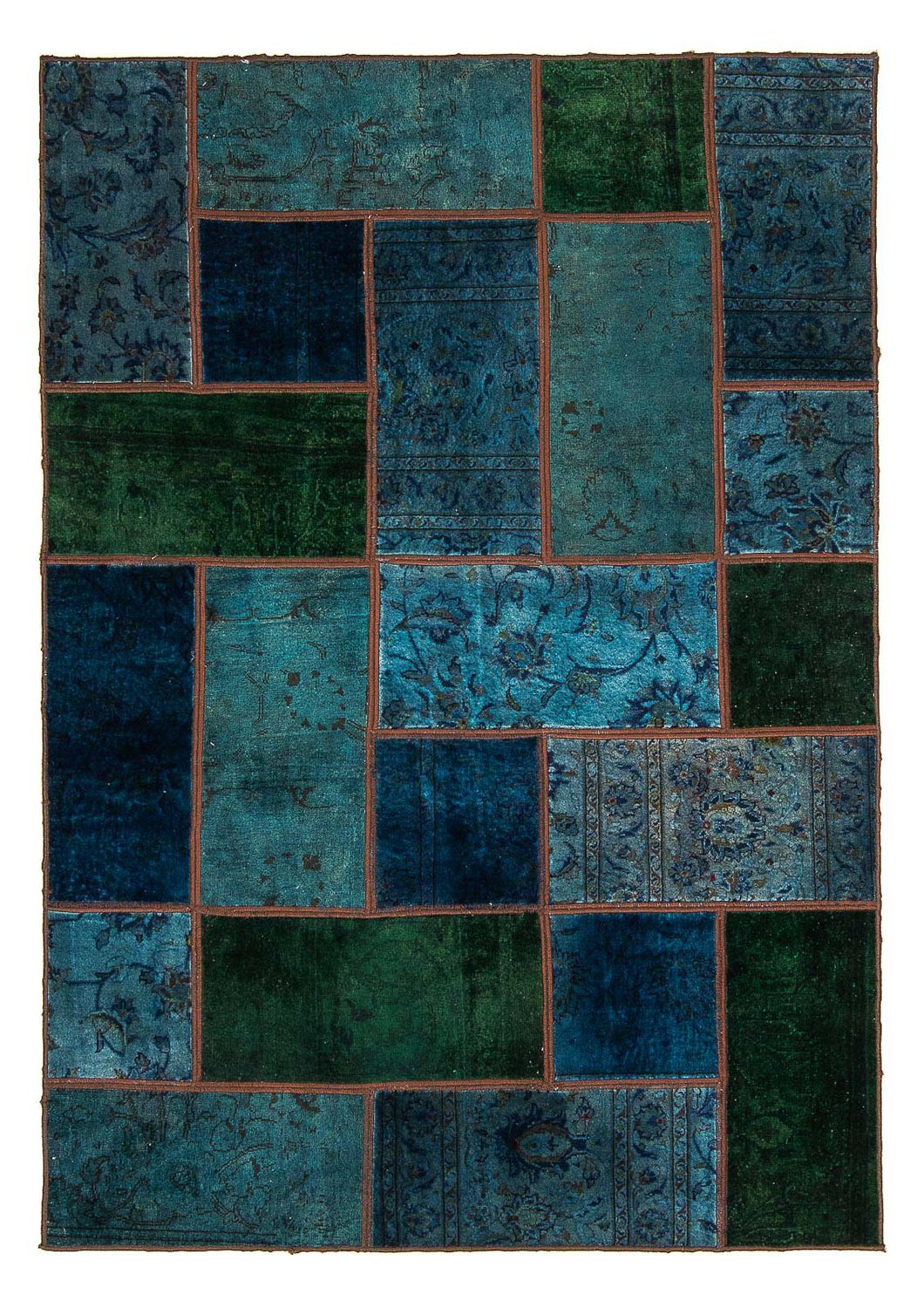 Patchwork-tæppe - 207 x 143 cm - flerfarvet