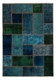 Patchwork-tæppe 207x143cm - Perserteppich Wollteppich