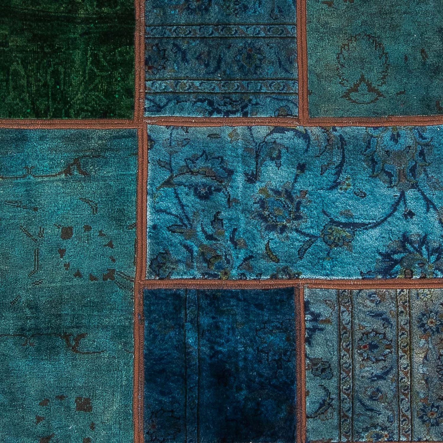 Patchwork-tæppe - 207 x 143 cm - flerfarvet