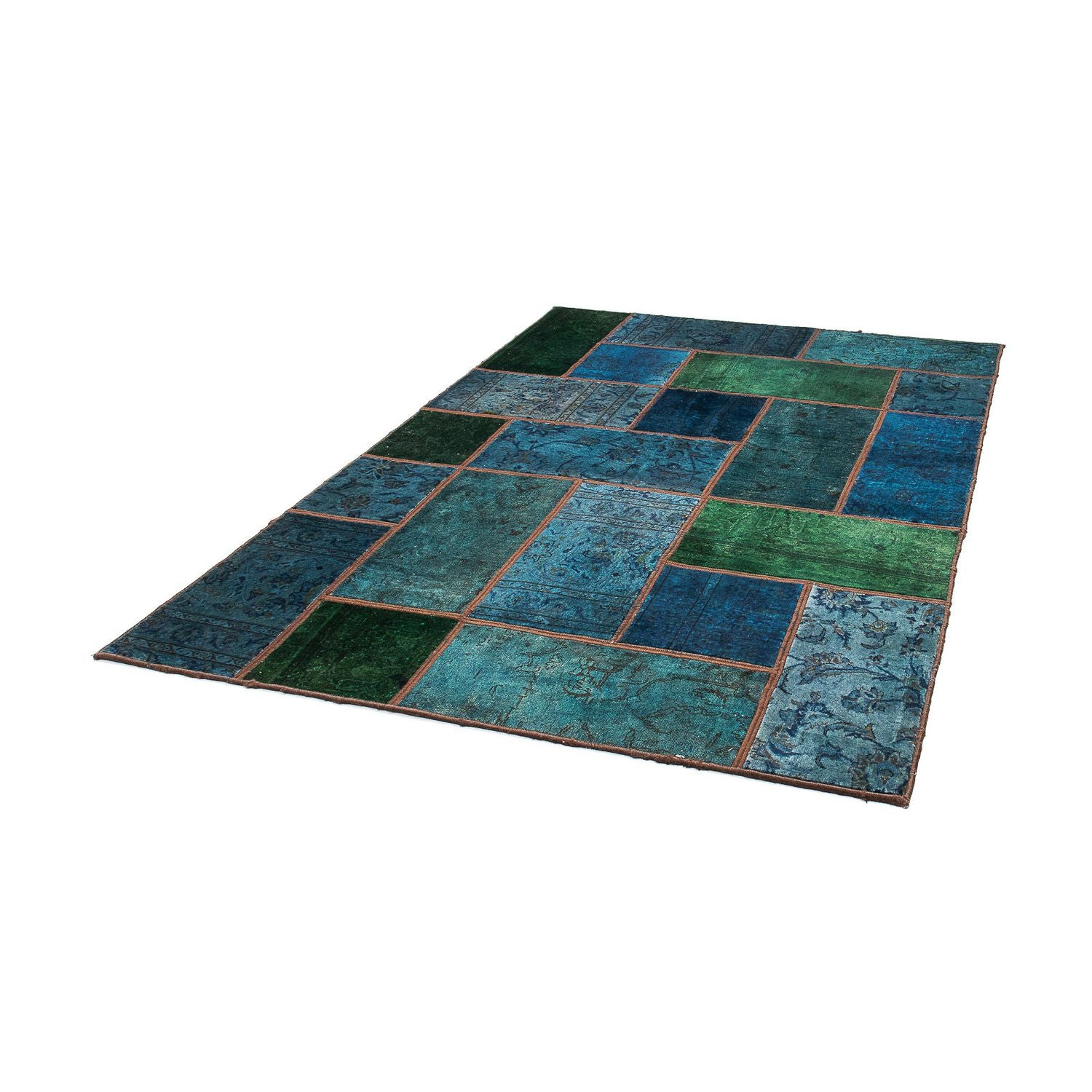 Patchwork-tæppe - 207 x 143 cm - flerfarvet