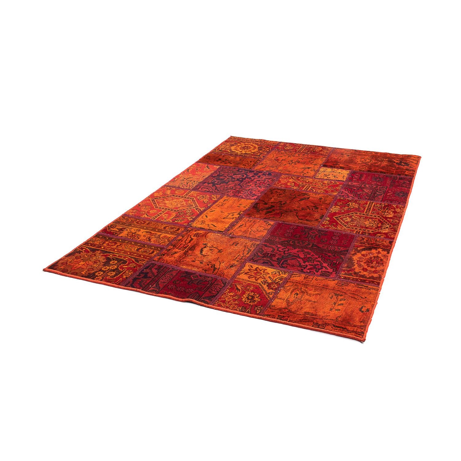 Patchwork-tæppe - 194 x 140 cm - flerfarvet