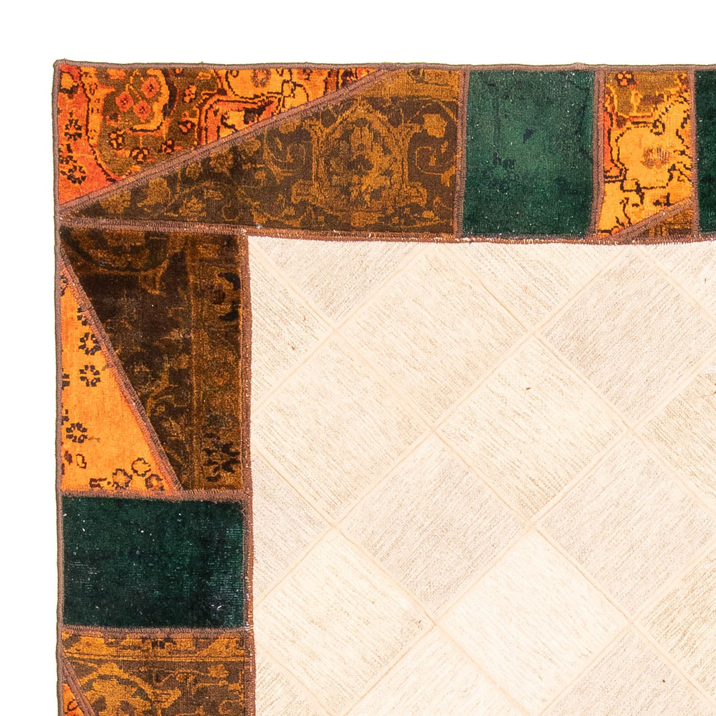Patchwork-tæppe 249x194cm - Perserteppich Wollteppich