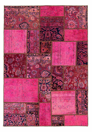 Patchwork-tæppe - 197 x 138 cm - flerfarvet