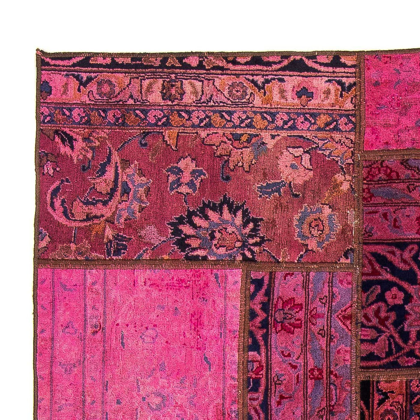 Patchwork-tæppe 197x138cm - Perserteppich Wollteppich
