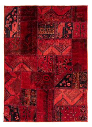 Patchwork-tæppe - 208 x 148 cm - flerfarvet