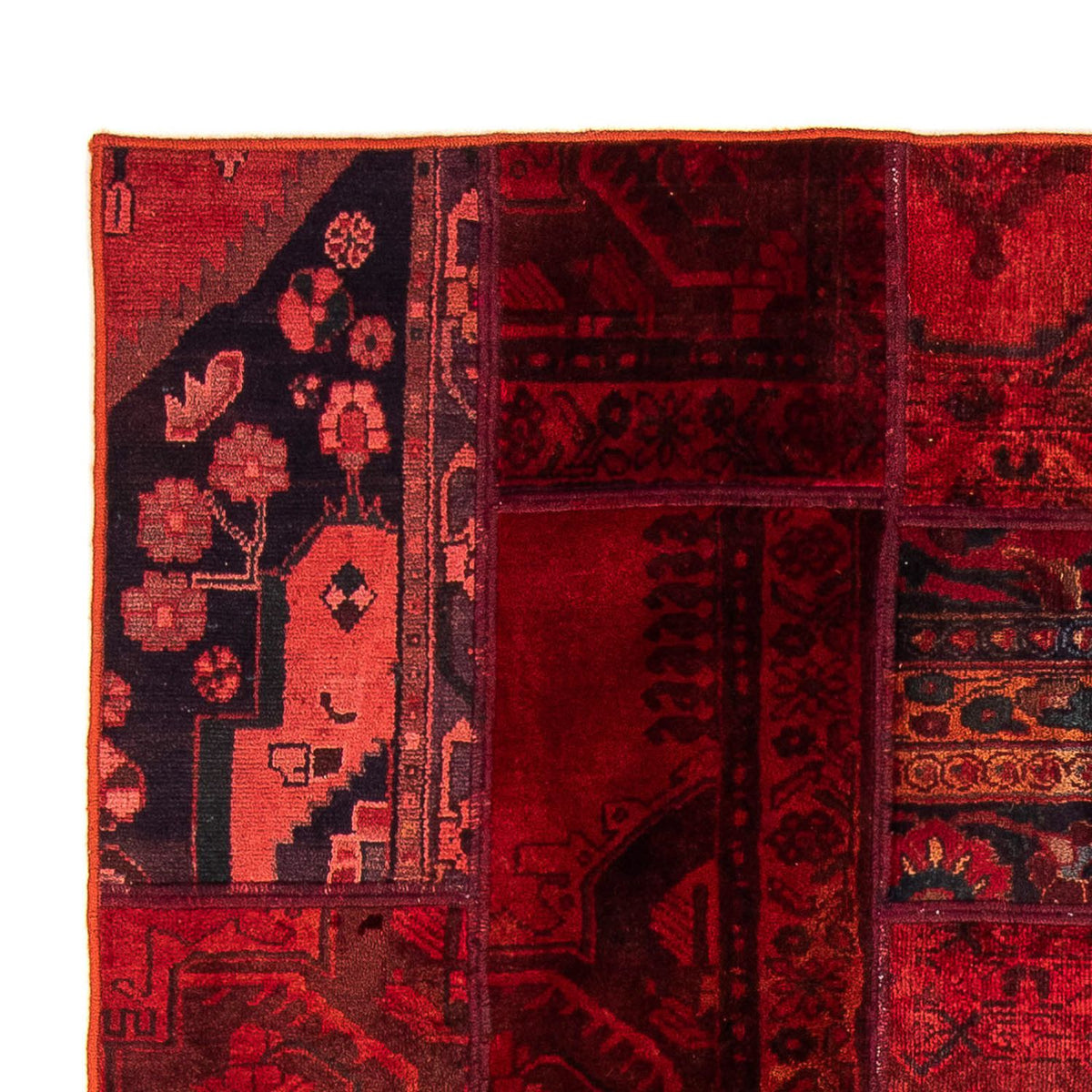 Patchwork-tæppe - 208 x 148 cm - flerfarvet