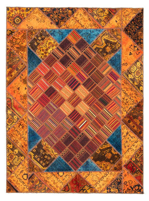 Patchwork-tæppe - 234 x 176 cm - flerfarvet