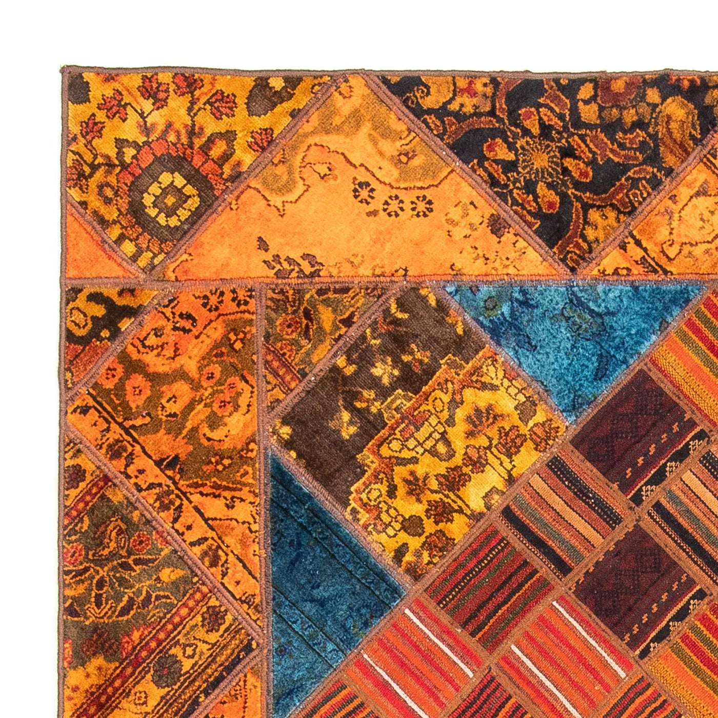 Patchwork-tæppe 234x176cm - Perserteppich Wollteppich