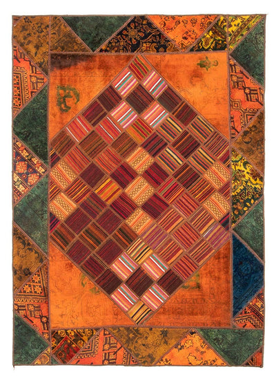Patchwork-tæppe 164x225cm - Perserteppich Wollteppich