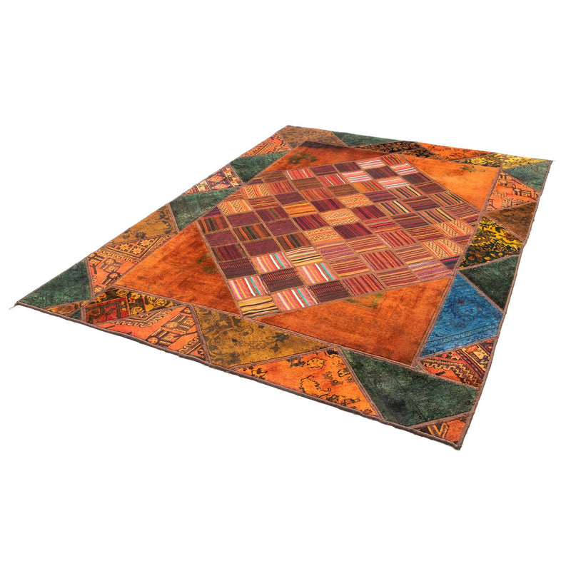 Patchwork-tæppe - 225 x 164 cm - flerfarvet