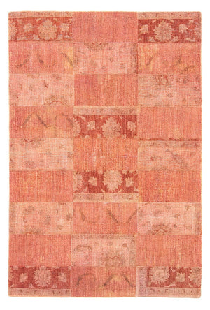 Patchwork-tæppe - 270 x 181 cm - lysrød