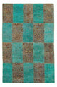 Patchwork-tæppe 240x149cm - Uldtæppe