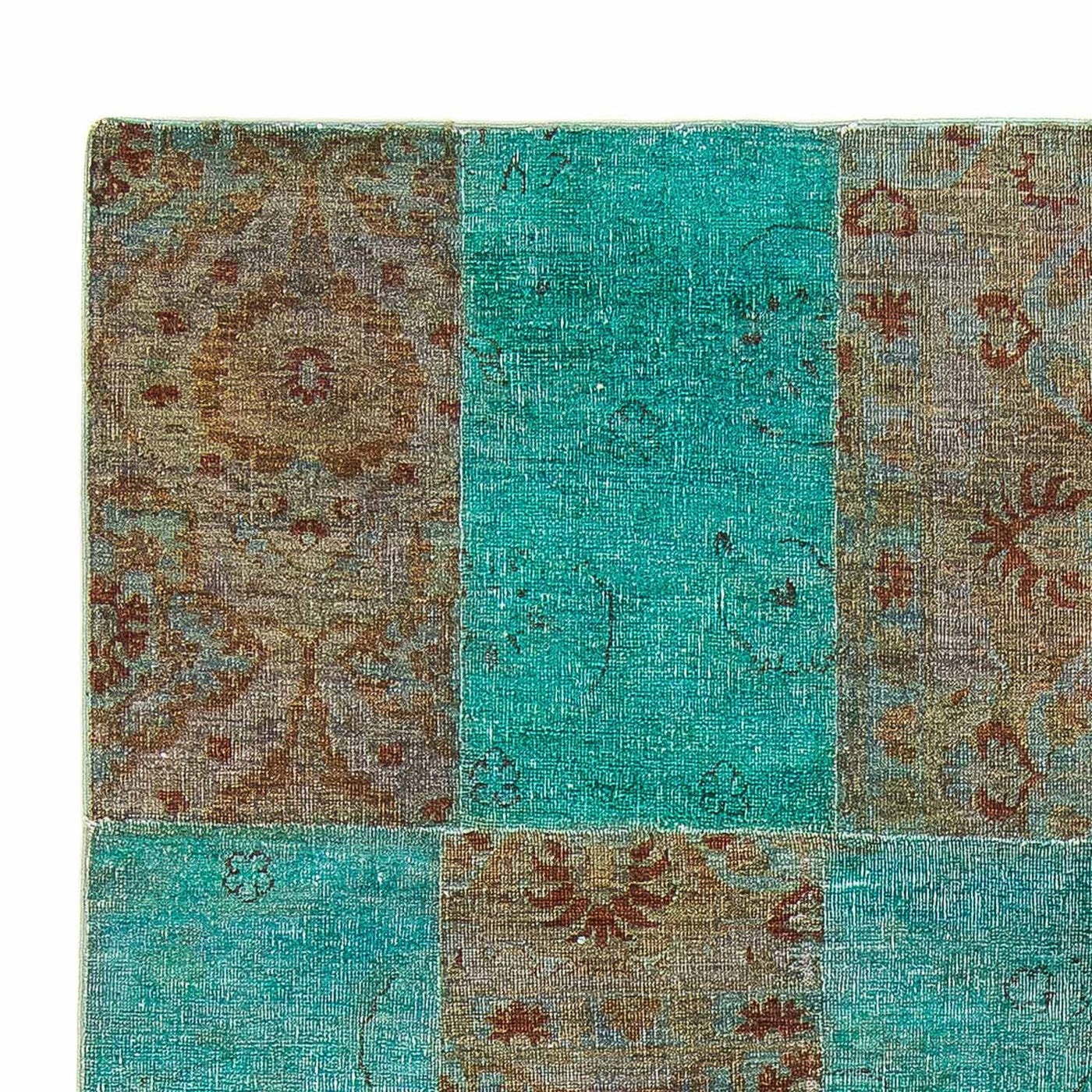 Patchwork-tæppe 240x149cm - Uldtæppe