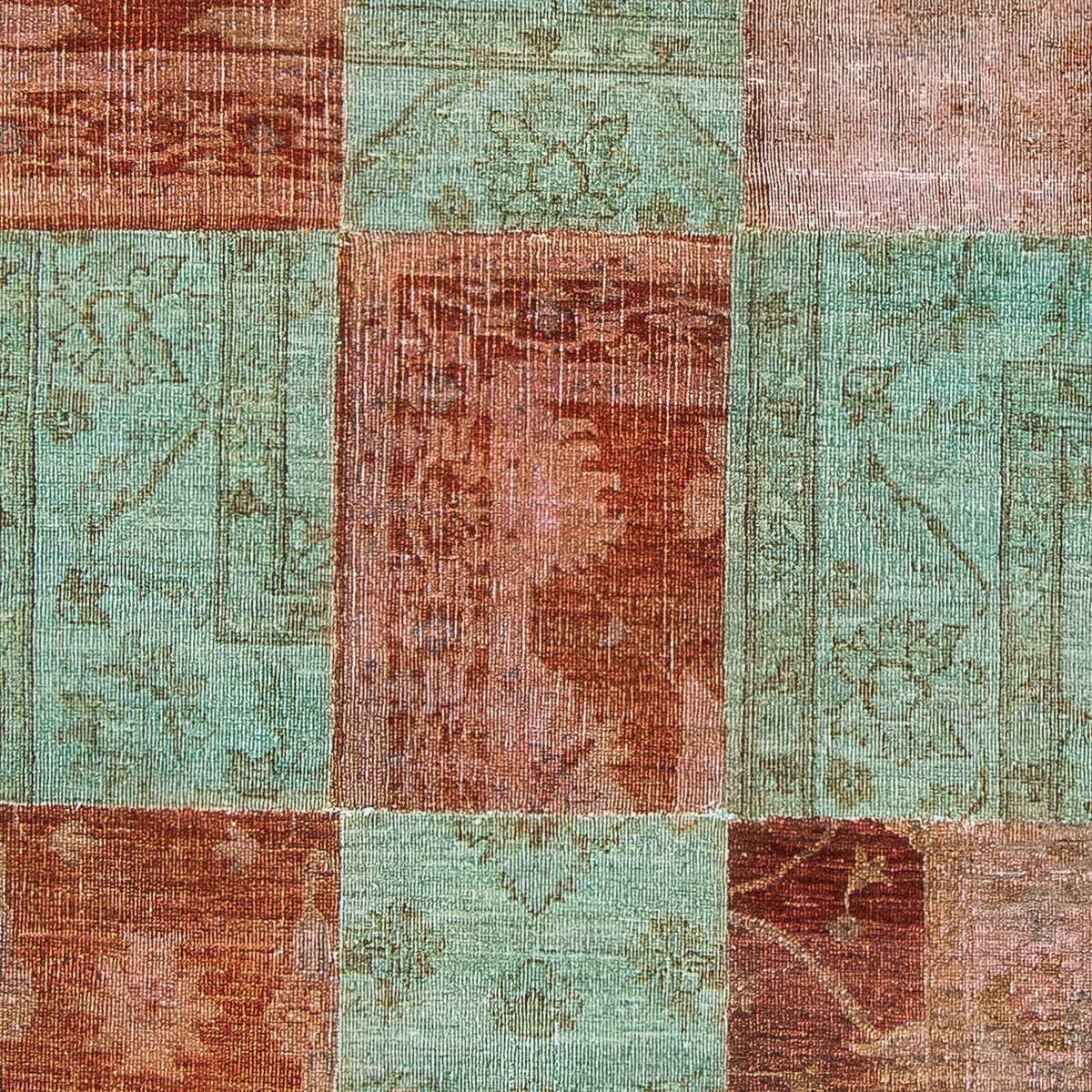Patchwork-tæppe - 223 x 150 cm - flerfarvet