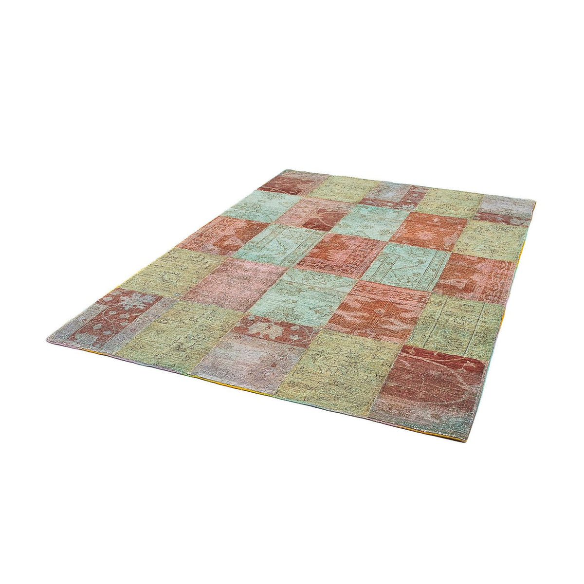 Patchwork-tæppe - 223 x 150 cm - flerfarvet